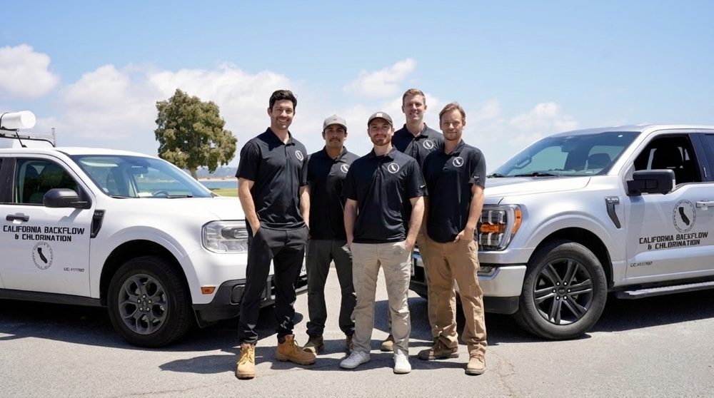 California Backflow & Chlorination field crew with service trucks